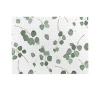 Green Silver Dollar Eucalyptus,500 Pieces Puzzles for Adults-Wooden Jigsaw Puzzle for Adults Elderly