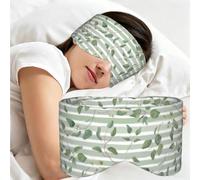 Green Silver Dollar Eucalyptus, Sleep Mask for Home Travel, Full Eye Covers Light Blocking Eye Mask Sleep Eye and Ear Muffs