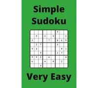 Green Simple Sudoku Book, 9x9 Puzzles, 200 Pages, 5x8, Very Easy