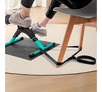 (Green) Single Pack Stainless Steel Pedal Exerciser with LCD Display, Universal Portable Folding Mini Exercise Bike, Adjustable Resistance,
