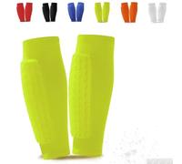 Green Ski Shin Pads,Shin Protector Defender Sock Leg Sleeves With Hexagonal Eva Foam,Breathable Elastic Gel Guard For Skiing Football Sports,Protection Gear For Adults Teens Kids Men