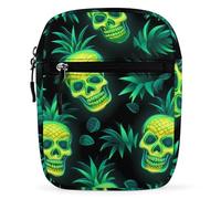 Green Skull Crossbody Bag Adjustable Satchel Cute Shoulder Bag Lightweight Sling Bags