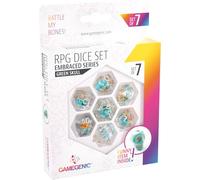 Green Skull Role Playing Dice Set (7pcs)