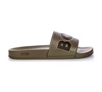 Green Slide Sandals - male - Boss - Sliders - Green - 6 UK - Shoes 6 UK