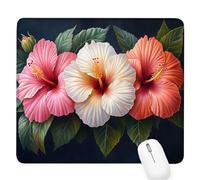 Green Small Mouse Mat 12.60×10.24×0.12 in,2026 New Year Gaming Mousepad Flower Mini Desk Pad with Non-Slip Base and Stitched Edge,for Wireless Mouse,Laptop,Office Home,Washable,Roll-up,Gift Men D-296