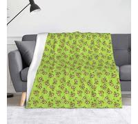 Green Smart Monkey Print 50 X 60 In Soft Micro Pilling Resistant Throw Blanket Warm Lightweight Blankets