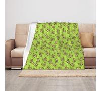 Green Smart Monkey Print Soft Cozy Throw Blankets Lightweight Warm Anti-Pilling Flannel Blanket Travel Gift