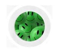 Green Smiley Face - Car Tax Disc Holder - Reuseable