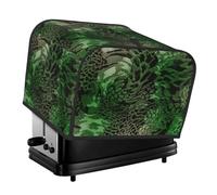 Green Snake Print 4-Slice Toaster Cover Dustproof Waterproof Appliance Protector Home Kitchen Decor