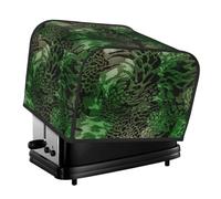 Green Snake Print 4-Slice Toaster Cover Dustproof Waterproof Appliance Protector Home Kitchen Decor