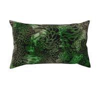 Green Snake Print Home Short Plush Pillowcase, Soft Cozy Body Pillow Cover 91Ã-50cm With Hidden Zipper 91Ã-50cm