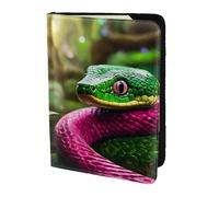 Green Snake print Passport Cover, Passport Holder Cover Wallet Passport Wallet Case for Cards and Documents