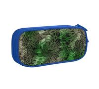 Green Snake Print Stationery Bag Lightweight Pen Pouch School College Office Travel Boys Girls Adults