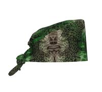 Green Snake Print Working Cap for Women Men Adjustable Work Hats Soft Breathable Black One Size