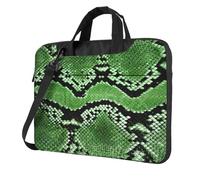 Green Snakeskin Print Convenient Laptop Bags Stylish And Protective Computer Bag Style Unique