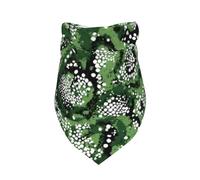 Green Snakeskin Print Dog Bandana 1 Pack Premium Triangle Scarf Washable Birthday Pet Accessories for Neutral Large Dogs
