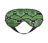 Green Snakeskin Print Sleeping Eye Cover Eyeshade for Men Women Plane Travel Nap Night Sleeping