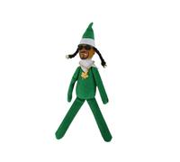 (Green) Snoop On The Stoop Christmas Elf Doll Plush Toy Ornaments Gift Decorations Home
