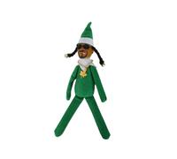 (Green) Snoop On The Stoop Christmas Elf Doll Plush Toy Ornaments Home Decorations Gift