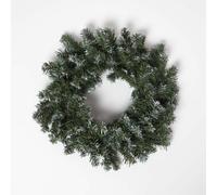 Green Snow Dusted Christmas Wreath, 18 Inches