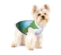 Green Soccer Ball On Grassy print Tshirts for Small Dogs Dog's Fashion Shirt Breathable Sleeveless Shirts for Small Dogs