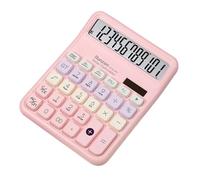 Green Solar Calculator 12 Number Display Colorful Body Ergonomic Button Arrangement Dense for Internship Green Solar Calculator