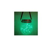 (Green) Solar Crackle Glass Lantern Outdoor Hanging Lights