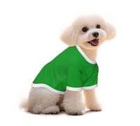Green Solid Color Print Cotton Dog T Shirt Breathable Soft Pet Clothes, for Small Medium Large Dogs Cats