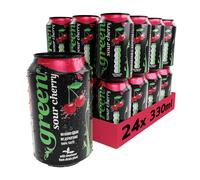 Green Sour Cherry Soft Drink Low Calorie Fizzy Drink with 10 Natural Juice