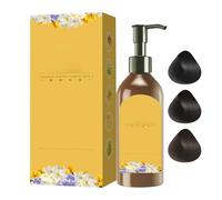 Green sourced Single Dose Hair Dye, Floral Black Strands Color, Interactive Easy Application Formula, Natural Looking Shine, Ideal for Adults, Women, Men, and Seniors