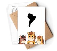 green south ameillustration map Postcards Envelopes Cards Mailing Year Horse