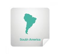 Green South America Illustration Map Glasses Cleaning Cloth Phone Screen Cleaner Suede Fabric 2pcs