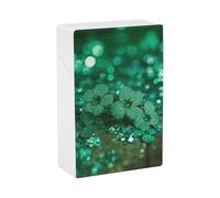 Green Sparkly Spring Cigarette Case Anti-Squeezing Waterproof Cigarette Packing Box with Lightweight Pocket Cigarette Storage Case for Men Women Gifts
