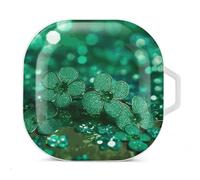 Green Sparkly Spring Headphone Protective Case, Earphone Case For Galaxy Buds Live, Galaxy Buds Pro, Galaxy Buds2, Galaxy Buds 2 Rro Series Headphones
