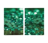 Green Sparkly Spring Passport Holder Ultra Slim PU Leather Travel Document Organizer Compact Premium International US Passport Protector Cover for Women Men