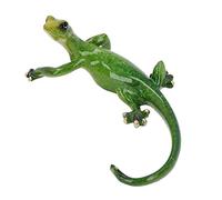 Green Speckled Gecko Lizard Resin Wall Shed Sculpture Statue House Small