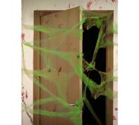Green Spider Web with Spiders 20g Halloween