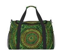 Green spot Print Stylish Foldable Carry On Tote with Waterproof Zipper for Weekend Getaways Bag