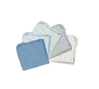 Green Sprouts Absorbent Organic Cotton Muslin Cloths, Adult Use Only, Hypoallergenic, Breathable, Standard 100 by Oeko-TEX Certified, Tested for Hormones, Blueberry, Small