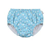 green sprouts - Eco Pull-up Swim Diaper - Light Aqua Boat Race - 12mo (6-12m)