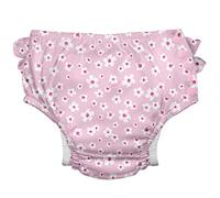 green sprouts - Eco snap Ruffled Swim Diaper with Gussets - Light Pink Small Blossoms - 4T (3-4 Years)