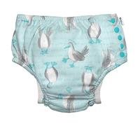 green sprouts - Eco snap Swim Diaper with Gussets - Light Aqua Blue-Footed Boobies - 6mo (3-6m)
