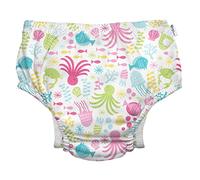 green sprouts - Eco snap Swim Diaper with Gussets - White Sea Pals - 18mo (12-18m)