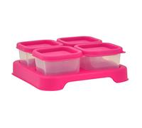 green sprouts Fresh Baby Food 4 Piece Unbreakable Cubes, Pink, 2 Ounce