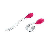green sprouts Learning Spoon Set | Parent Feeds While Baby Learns | Includes self-Feeding Spoon for Baby to Learn & Feeding Spoon for Adult, Shovel Spoon tip, Silicone tip, Dishwasher Safe