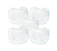 Green Sprouts Muslin Bibs Organic Cotton (0 to 12 Months, White, Pack of 5)