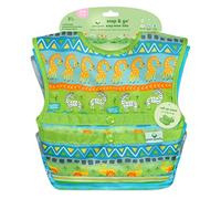 Green Sprouts Snap & Go Easy-Wear Bibs (3 Pack) 9-18M Safari, of