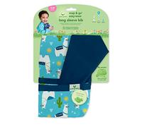 Green Sprouts Unisex Kid's 101357 bib, Aqua Llamas, 2-4 Years
