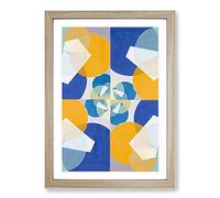 Green Squares by Joseph Schillinger Framed Print | A2 Oak Framed Wall Art | Ready to Hang | Modern Nature Picture | Living Room Bedroom Lounge Office