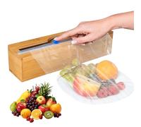 Green Stand Market - Plastic Wrap Dispenser with Cutter - Fits 12" Rolls - Mountable - Cuts Plastic Wrap, Saran Wrap, Cling Wrap, Aluminum Foil, Wax Paper